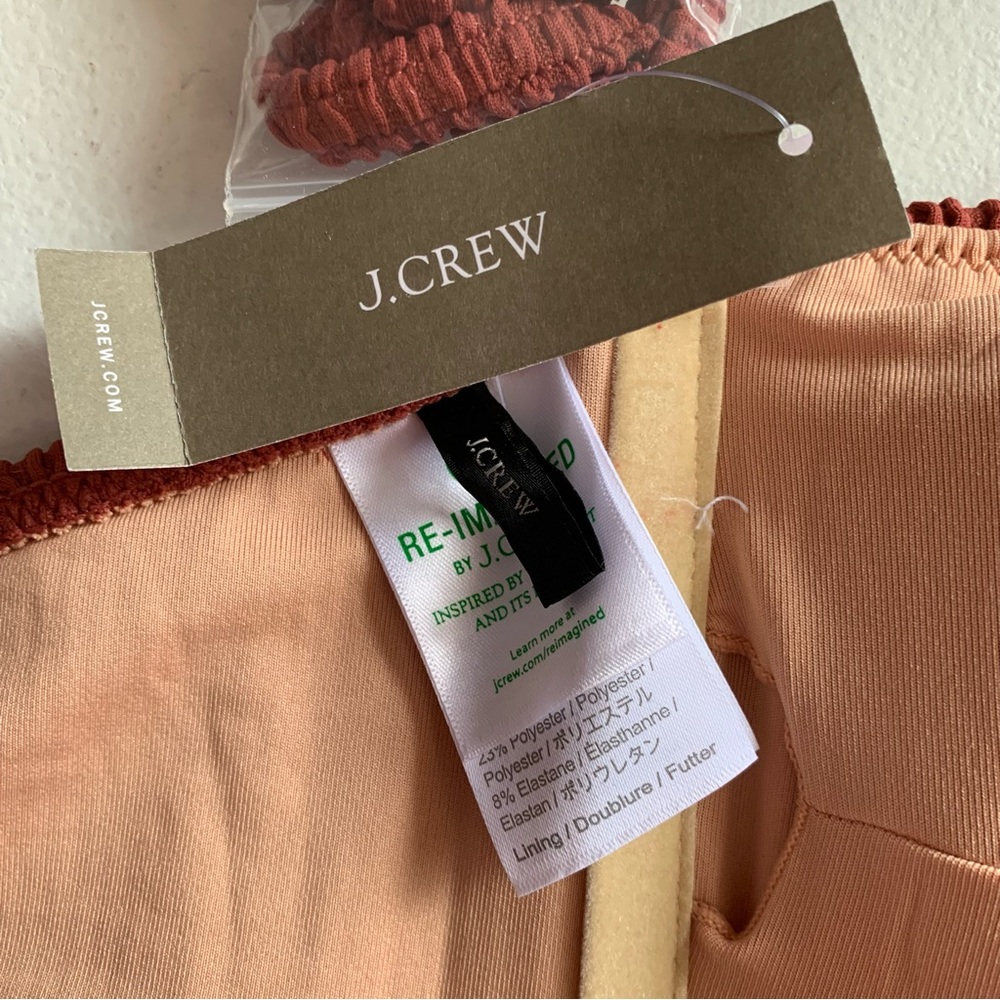J Crew Size 2X Textured Convertible Scrunchie Sweetheart Bikini Top NWT - Picture 12 of 17